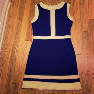 Kling navy and cream mini dress